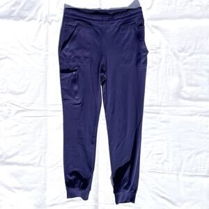 Jaanuu Ultrasoft Jogger Scrub Pants Womens Large Navy Blue